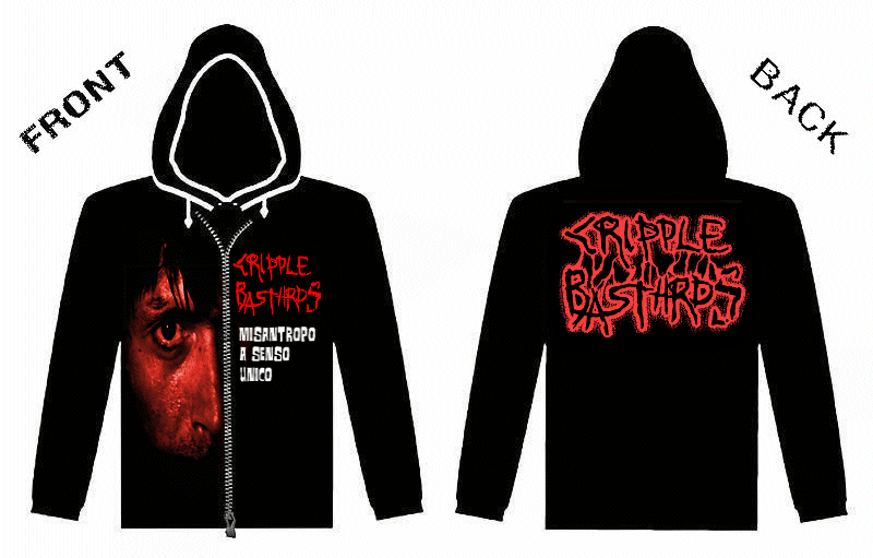 CRIPPLE BASTARDS \"Misantropo a senso unico\" zipped hoodie