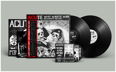 ACUTE \"Who wants war-Discography 86-89\" 2xLP+CD (black)