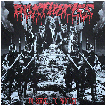 AGATHOCLES \"To serve...To protect\" [HALF RED/HALF BLACK]