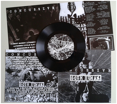 CONCUSSIVE / SCUM HUMAN \"Split\"