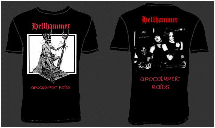 HELLHAMMER \"Apocalyptic raids\" [RED LOGO, IMPORT!] (t-shirt)