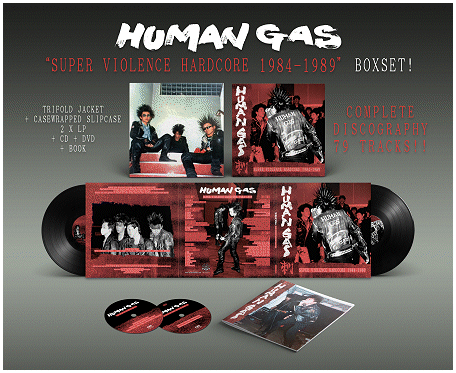 HUMAN GAS \"Super Violence Hardcore \'84-89\" Boxset (black)