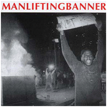 MANLIFTINGBANNER \"We will not rest\"