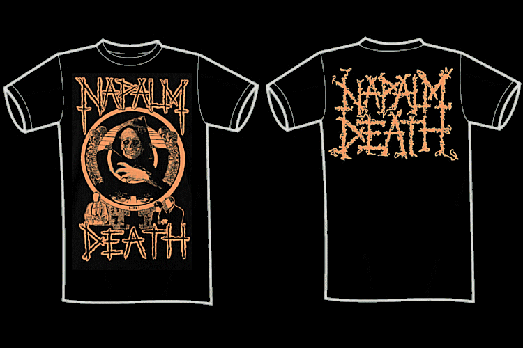 NAPALM DEATH \"Life? - orange print\" (t-shirt) [IMPORT!]