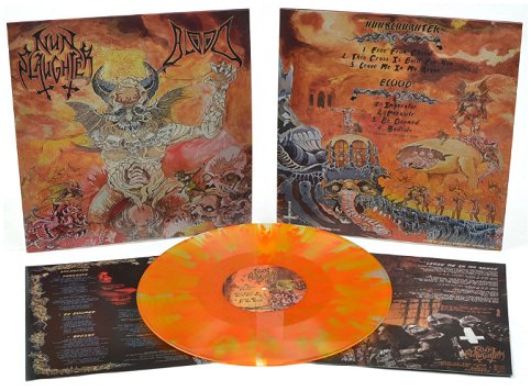 NUNSLAUGHTER / BLOOD \"Split\" [SPLATTER VINYL, U.S. IMPORT!!!]