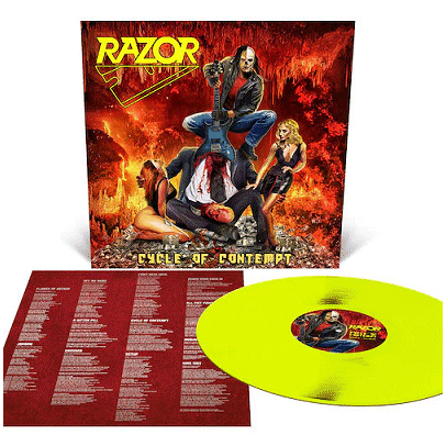 RAZOR \"Cycle of contempt\" [YELLOW LP, U.S. IMPORT!]