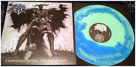 SAVAGE DEATH \"Crucified after the genocide\" [RARE SPLATTER VINYL FIRST EDITION!]