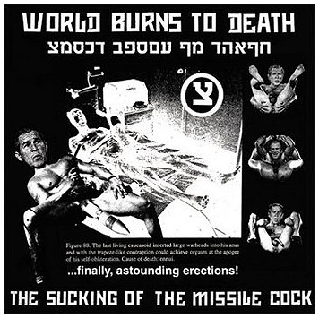 WORLD BURNS TO DEATH \"The sucking of the missile cock\" [BLUE LP!