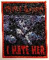 CRIPPLE BASTARDS "I hate her" (full color patch, red edges)
